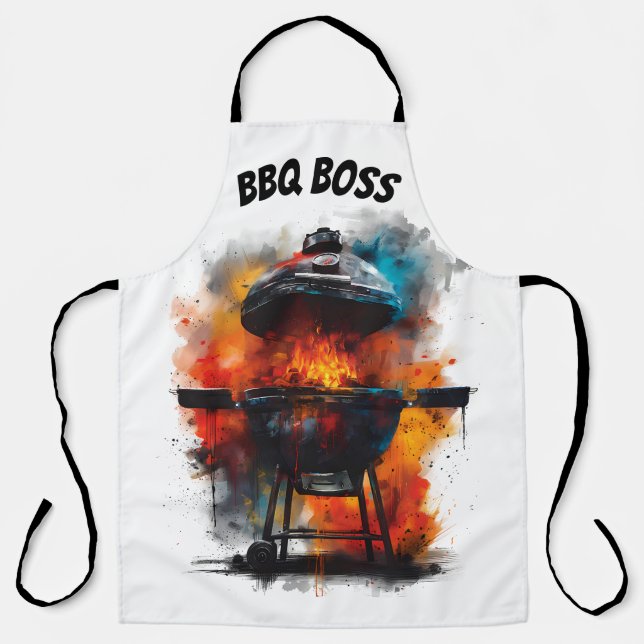 🔥 Become the Ultimate BBQ Boss! 🔥 Apron (Front)