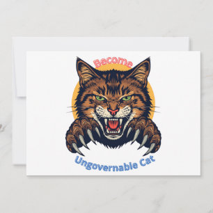 Become Ungovernable Cat Thank You Card