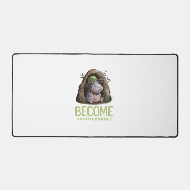 Become Ungovernable Long Sleeve T-Shirt Desk Mat (Front)