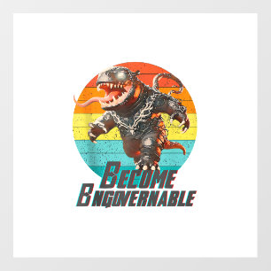 Become Ungovernable Moo Deng Baby Hippo Funny Chao Wall Decal