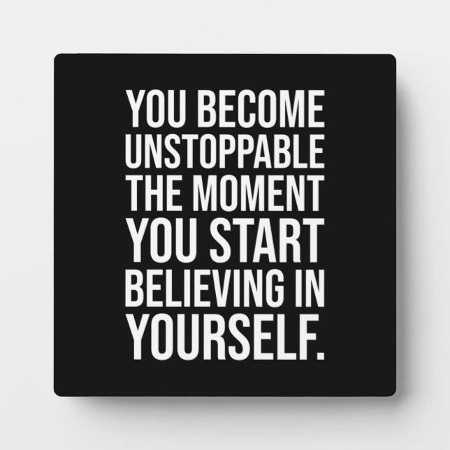 Become Unstoppable Plaque (Front)