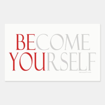 Become Yourself Stickers by Method77 at Zazzle