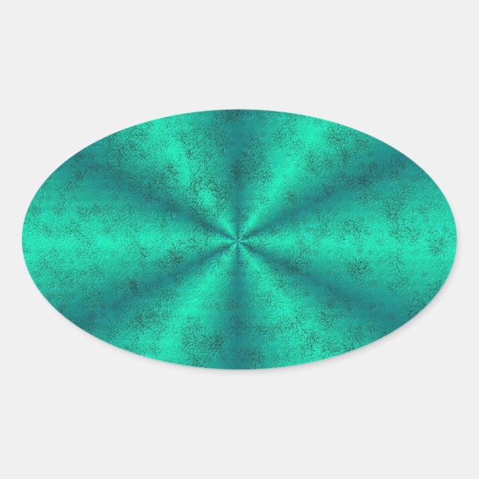 Becomes green rainbow in elephant Skin leather opt Oval Sticker