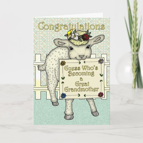 Becoming a Great Grandmother Card