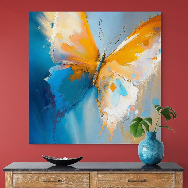 Becoming Light – Abstract Butterfly In Motion Canvas Print (Becoming Light – Abstract Butterfly In Motion)