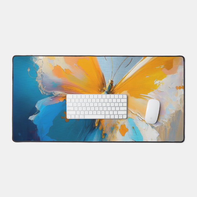 Becoming Light – Abstract Butterfly In Motion Desk Mat (Keyboard & Mouse)