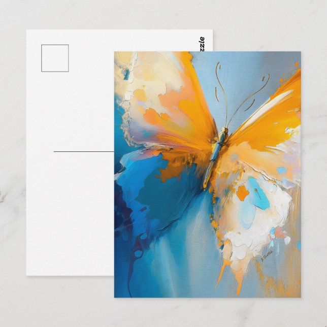 Becoming Light – Abstract Butterfly In Motion Postcard (Front/Back)