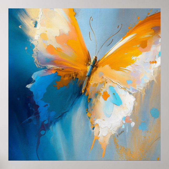 Becoming Light – Abstract Butterfly In Motion Poster (Front)