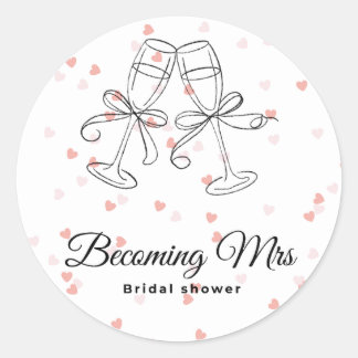 Becoming mrs Round sheet of stickers