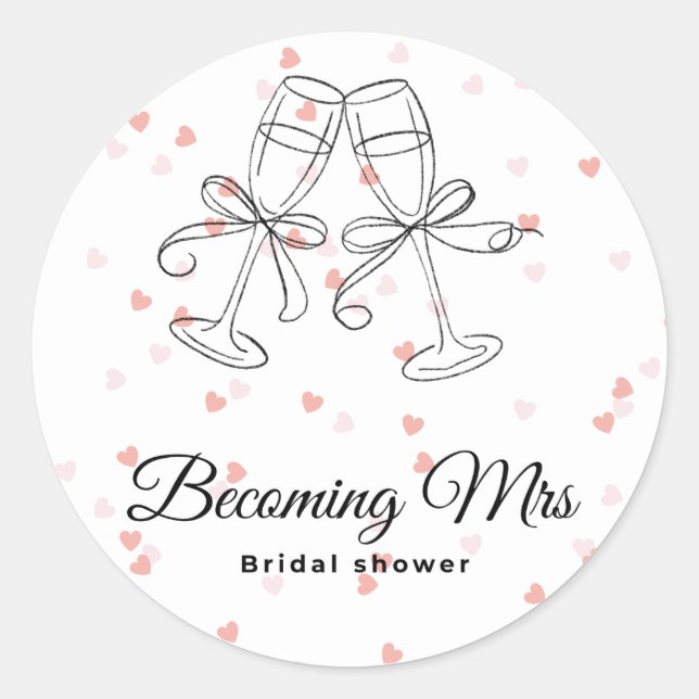 Becoming mrs Round sheet of stickers (Front)