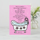 Bed and Bath Bridal Shower Invitation -- Bubbles (Standing Front)