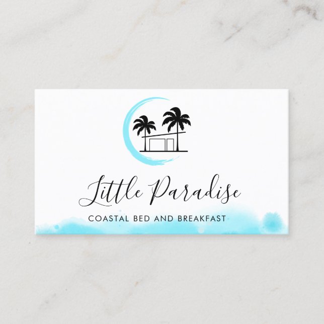 bed and breakfast coastal rental palm beach house  business card (Front)