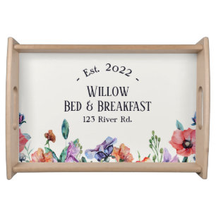 Bed and Breakfast Established Year Custom Serving Tray