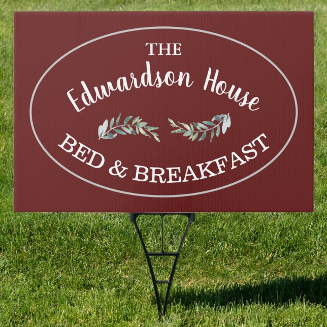 Bed and Breakfast family name promotional business Sign (Insitu)