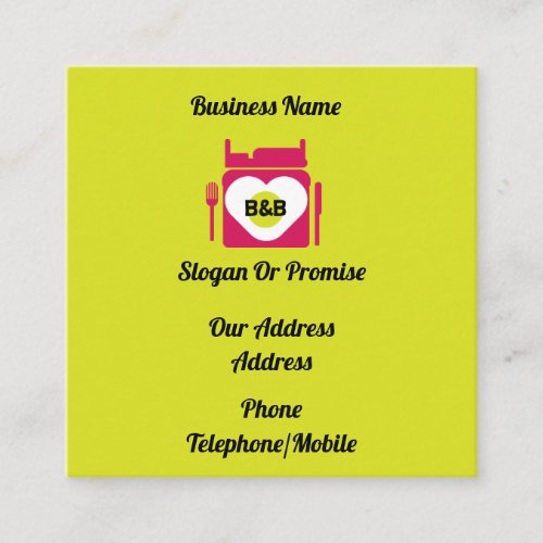 Bed And Breakfast Gifts And Promotion Coffee Mug N Square Business Card