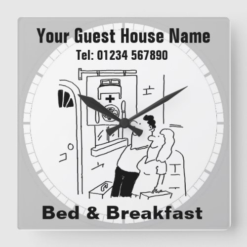 Bed and Breakfast Guest House Square Wall Clock