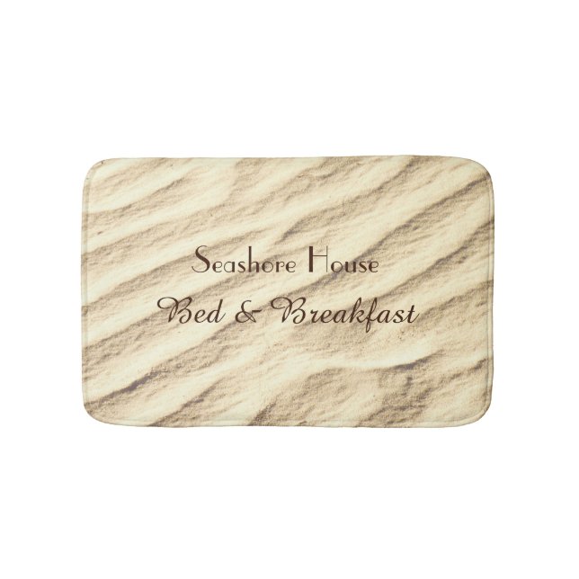 Bed and Breakfast Sand Personalized Name Bathroom Mat (Front)