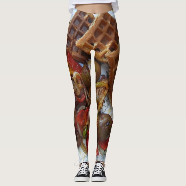 bed and breakfast waffle and potato bake leggings (Front)