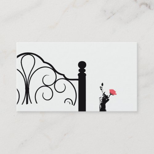 Bed &amp; Breakfast Business Card Pink Rose