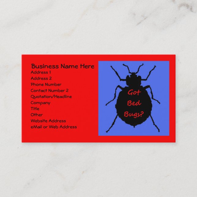 Bed Bug Business Card (Front)