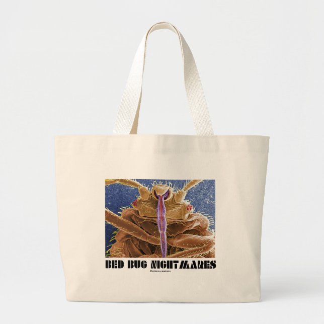 Bed Bug Nightmares (Cimex lectularius) Large Tote Bag (Front)