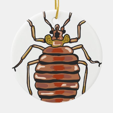 Bed Bug Sketch Ceramic Ornament