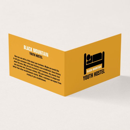Bed Logo Hostel Accommodation Detailed Business Card