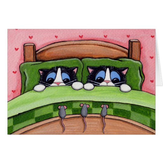 Bed Mice Do Exist - Cat Greeting Card