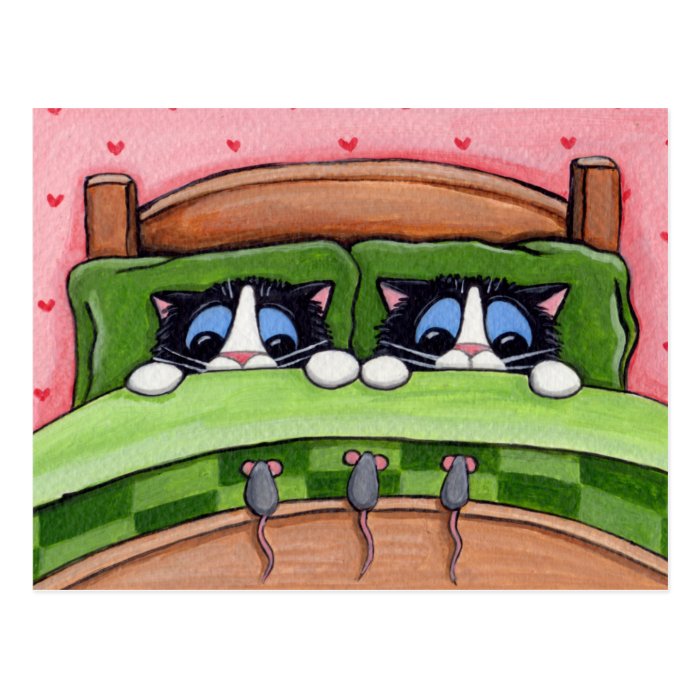 Bed Mice Do Exist Cat Postcard Zazzle