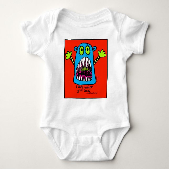 Bed Monster Baby Bodysuit (Front)