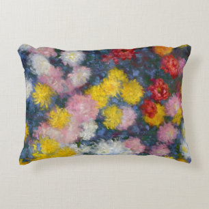 Bed of Chrysanthemums by Claude Monet Accent Pillow