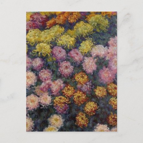 Bed of Chrysanthemums by Claude Monet Postcard