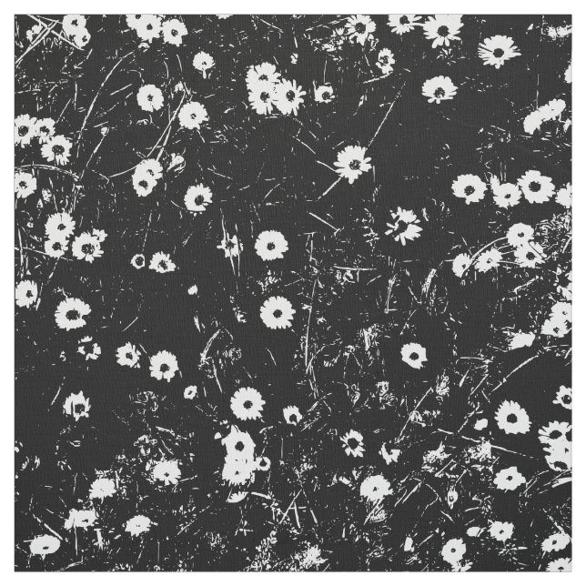 Bed of Daisies HC - Black and White Fabric (Swatch)