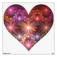 Bed Of Flowers Colorful Abstract Fractal Art Heart