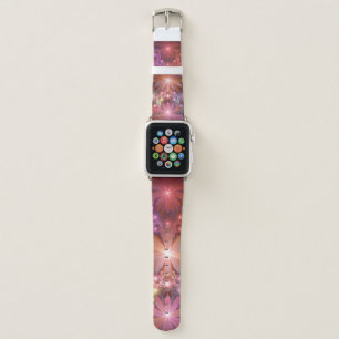 Bed Of Flowers Colorful Shiny Abstract Fractal Art Apple Watch Band