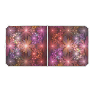 Bed Of Flowers Colorful Shiny Abstract Fractal Art Beer Pong Table