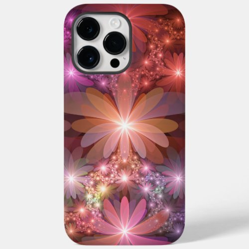 Bed Of Flowers Colorful Shiny Abstract Fractal Art Case_Mate iPhone 14 Pro Max Case