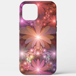 Bed Of Flowers Colorful Shiny Abstract Fractal Art iPhone 12 Pro Max Case