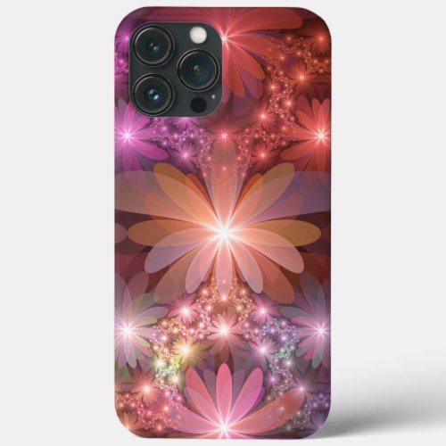 Bed Of Flowers Colorful Shiny Abstract Fractal Art iPhone 13 Pro Max Case