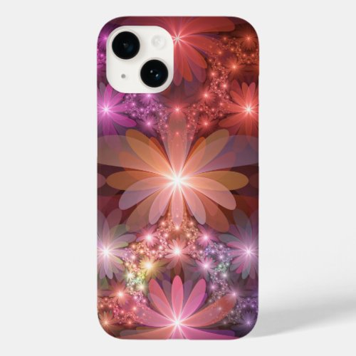 Bed Of Flowers Colorful Shiny Abstract Fractal Art Case_Mate iPhone 14 Case