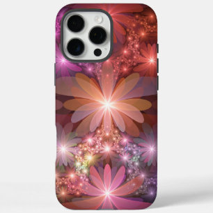 Bed Of Flowers Colorful Shiny Abstract Fractal Art iPhone 16 Pro Max Case