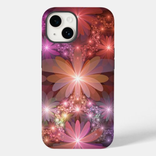 Bed Of Flowers Colorful Shiny Abstract Fractal Art Case_Mate iPhone 14 Case