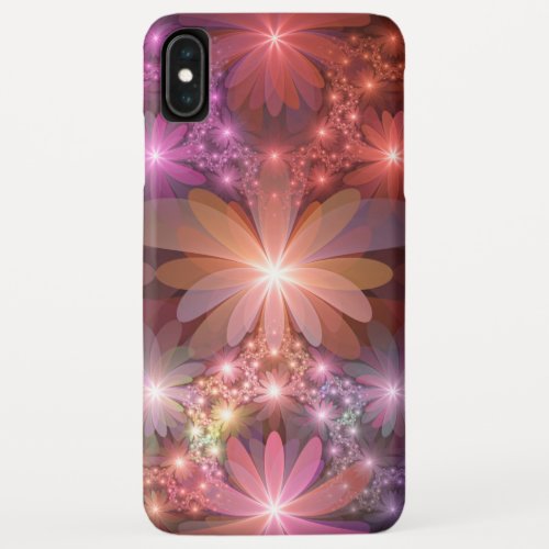 Bed Of Flowers Colorful Shiny Abstract Fractal Art iPhone XS Max Case