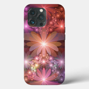 Bed Of Flowers Colorful Shiny Abstract Fractal Art iPhone 13 Pro Case