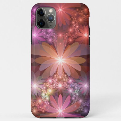 Bed Of Flowers Colorful Shiny Abstract Fractal Art iPhone 11 Pro Max Case