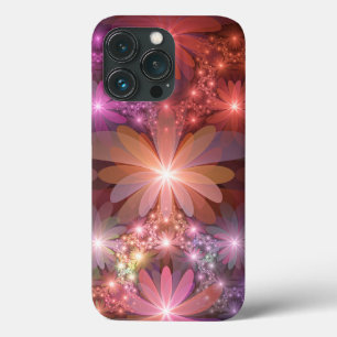 Bed Of Flowers Colorful Shiny Abstract Fractal Art iPhone 13 Pro Case