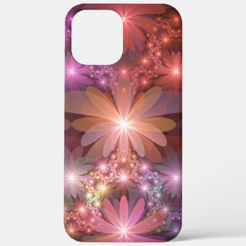 Bed Of Flowers Colorful Shiny Abstract Fractal Art iPhone 12 Pro Max Case