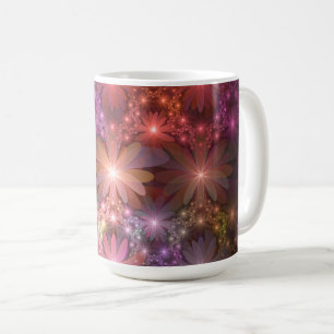 Bed Of Flowers Colorful Shiny Abstract Fractal Art Coffee Mug