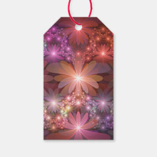 Bed Of Flowers Colorful Shiny Abstract Fractal Art Gift Tags