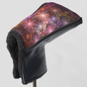 Bed Of Flowers Colorful Shiny Abstract Fractal Art Golf Head Cover